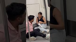 The girl fell in the metro 