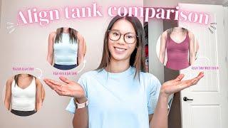 ALIGN TANK TRY ON, REVIEW AND COMPARISON | Which Align Tank is Right For You? | Lululemon Educator