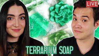 Following a Clear Terrarium Soap Tutorial Live