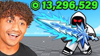 Spending $8,482,375 On The NEW RAREST SWORD In Blade Ball..