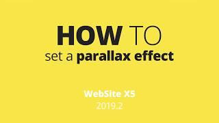 How to CREATE A PARALLAX EFFECT in WebSite X5