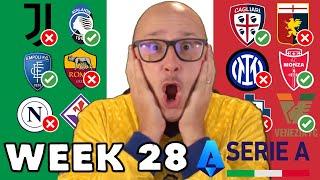 2024/25 SERIE A PREDICTIONS - WEEK #28