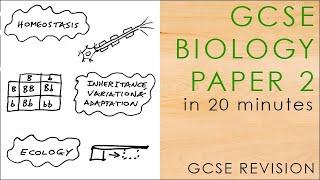 All of BIOLOGY PAPER 2 in 20 mins - GCSE Science Revision Mindmap 9-1 AQA