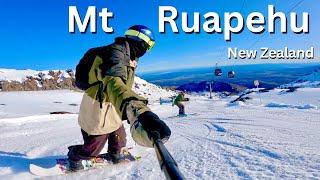 SNOWBOARDING MT RUAPEHU | Whakapapa ski field New Zealand