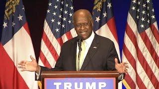 Herman Cain: "Shucky Ducky" Trump is not a racist