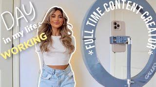 DAY IN MY LIFE as a full time content creator *brand deals, tips & organization*