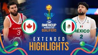 Canada  vs Mexico   | Extended Highlights | FIBA AmeriCup 2025 Qualifiers