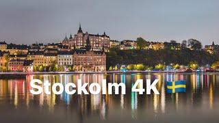 Stockholm 4K Evening Walk Tour 2024 HDR Sweden