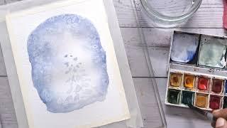 Watercolor winter season painting tutorial for beginners.