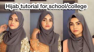 Hijab tutorial for schoo/college | hijab tutorial for college students | hijab tutorial