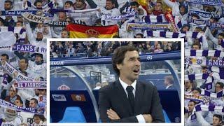 Raul Real Madrid fans singing historic anthem before Champions League Final win against Liverpool