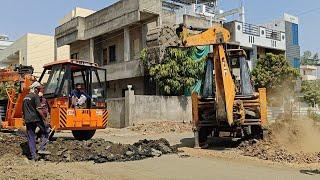 ACE HY130 Hydra Crane And Jcb 3dx eco expert Working Together. Cable Drum work.