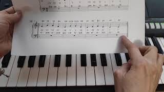 #1 первые уроки фортепиано и аккордеона для начинающих. Гуси, мелодия.