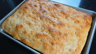 Easy No Knead Focaccia. Minimal Tools Required.