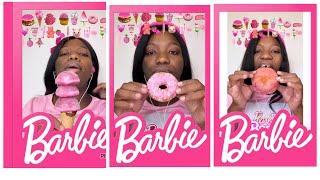 Barbie girls pink food Asmr