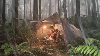 Heavy Rain, Flood and Thunders‼️ Solo Camping in Heavy Rainstorm‼️