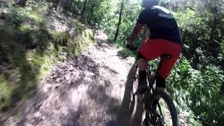 Shredding at Andy Guest State Park. Get out of the way hikers