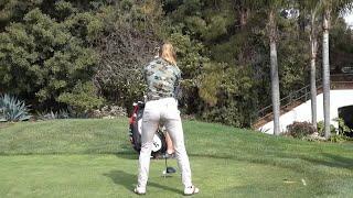 Beauty golfer Klara Spilkova Beautiful golf swing & slow motion,美人ゴルファー「クララ・スピルコバ」 美しいスイングモーション