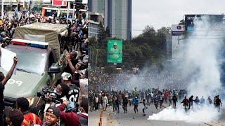 Tension high as GEN Z HIJACKS police vehicle as they drive to STATEHOUSE  to OVERTHROW  Ruto today