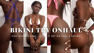 BIKINI TRY ON HAUL: tiny micro bikini + sling it try on haul & review