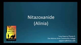 (CC) How to Pronounce nitazoxanide (Alinia) Backbuilding Pharmacology