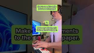 How to Use AI to Write Your Research Paper