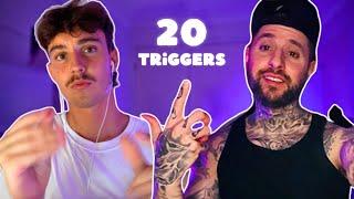 doing 20 Fast ASMR Triggers w- @tonytriggersasmr