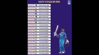 Fastest to Reach ODI RUNS...#cricketworld #ICC #ChampionsTrophy2025 #odicricket #odimatch #ODISeries