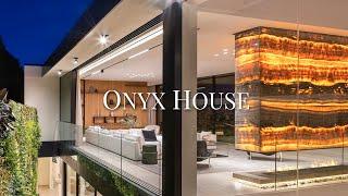 Modern Luxury House with Onyx Fireplace | Contemporary Home Interior Design Ideas