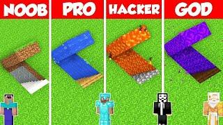 Secret Base Build Battle Challenge - Noob vs Pro vs Hacker vs God - Minecraft Animation