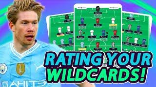 RATING YOUR FPL GW35 WILDCARDS - 5 DIFFERENT DRAFTS!