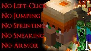 Can You Beat Minecraft With No Left-Click, No Armor, & Limited Movement?