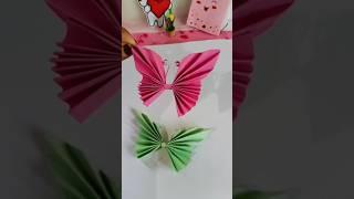 Paper butterfly making | simple paper craft #diy #craft #shortsfeed #shorts