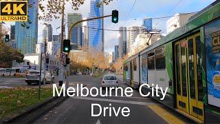 Driving Around City Centre | Melbourne Australia | 4K UHD