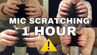 ASMR | 1 HOUR of ONLY Fast and Aggressive MIC SCRATCHING for Sleep Study Background | No Talking