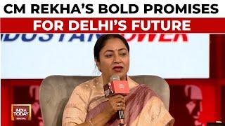 Delhi CM Rekha Gupta Promises Clean Yamuna  And Reduction In Landfills At India Today Conclave 2025