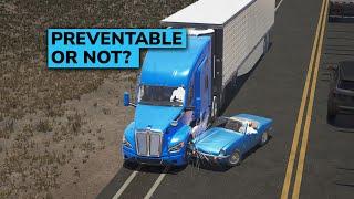 Aggressive truck driver vs angry motorist. Was this accident preventable?