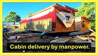 Beautiful Amish Log Cabin Delivery