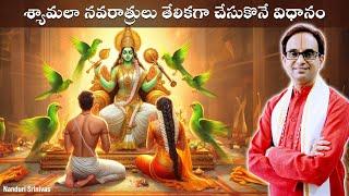 శ్యామలా నవరాత్రులు తేలికగా చేసుకొనే విధానం | Shyamala Navaratri simple process | Nanduri Srinivas