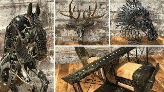 Creative Scrap Metal Art Designs for Sale CANADA | Rustic Furniture Outlet