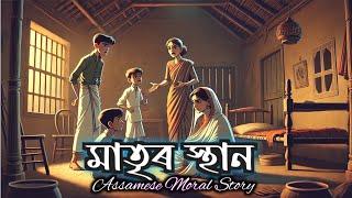 মাতৃৰ স্থান | Assamese story | Assamese Animation Story New | Akhomiya Cartoon