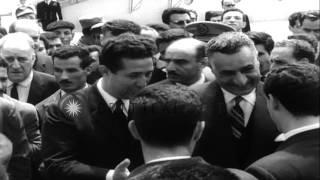 Gamal Abdel Nasser arrives in Algeria aboard ex-King Farouk's former yacht and pe...HD Stock Footage