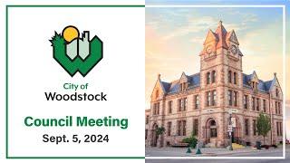 City of Woodstock Council Meeting Sept 5th 2024