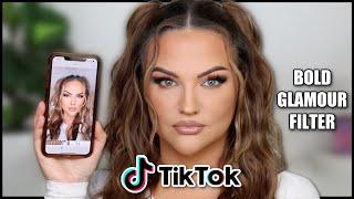 RECREATING THE BOLD GLAMOUR TIKTOK FILTER WITH MAKEUP! 