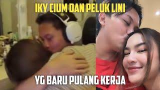 IKY CIUM DAN PELUK SAYANG LINI, YANG BARU PULANG KERJA