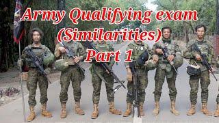 Army Qualifying Exam -Similarities part 1