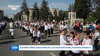  Flashmob "Iubesc dansul popular", cu sute de participanți, în centrul Romanului