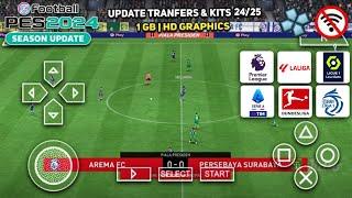 New Update ! eFootball PES 2024 PSP Liga Indonesia & Europa Real Face, New Transfers & Graphics HD