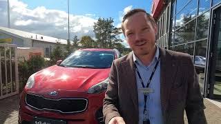 UŻYWANA Kia Sportage 1.7 CRDI 115KM 6MT wersja M+SMART | Rocznik 2017 | kolor Infra RED