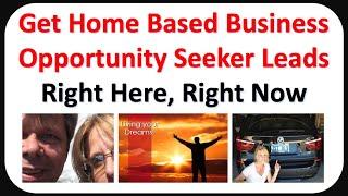 Home Based Business Opportunity Seekers - Get Biz Opp Leads TODAY